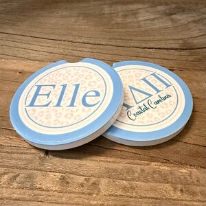 Custom Greek Coasters - Set of 2
